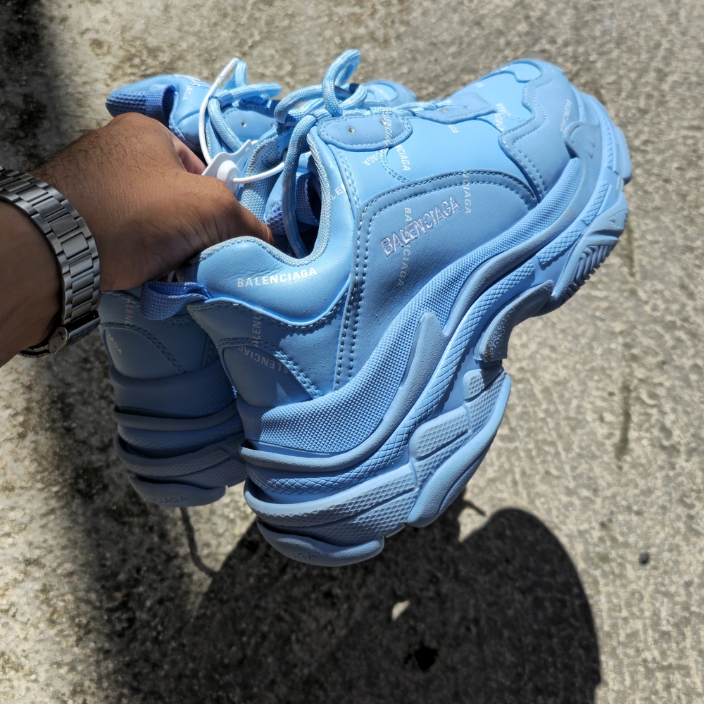 Balenciaga Light Blue Athletic Shoes